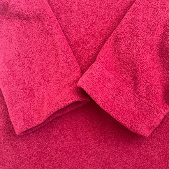 L.L.Bean Red Winter Fleece Robe Two Way Zip Front Size M Reg Pajama Duster Dress - Picture 12 of 16